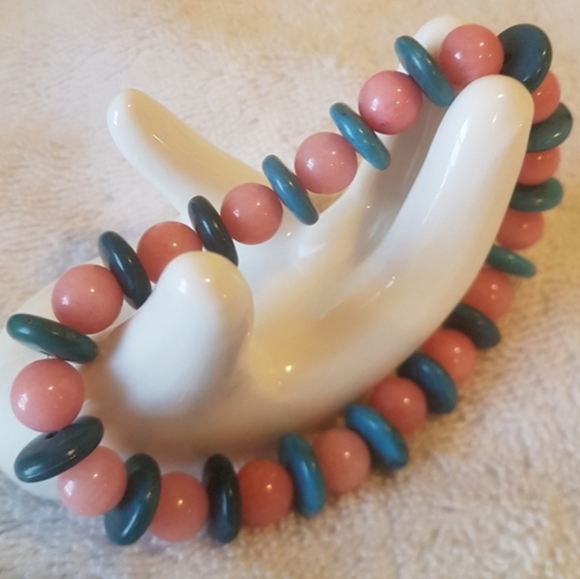 💗 Bubble Gum Morganite Beaded Bracelet - Picture 6 of 6